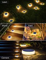 Lampes solaires LED pour terrasse, étanches IP68, allumage automatique, lot de 4, pour extérieur, escaliers, allées, cour, jardin, marches