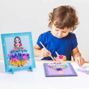 Jeu de déguisement de princesse en bois pour la vente en gros, jeu éducatif créatif de reconnaissance des couleurs, cadeau, jouets en bois pour poupées princesse - Product Image 3