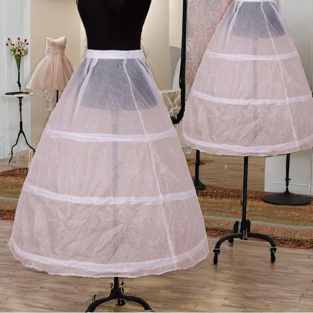 Wholesale 1 Layer A Line Wedding Petticoat 3 Hoops Bridal Dress Accessories Slip Underskirt For Bride Wholesale 1 Layer A Line Wedding Petticoat 3 Hoops Bridal Dress Accessories Slip Underskirt For Bride