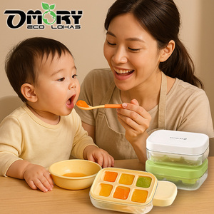 Bac à glaçons OMORY à 6 compartiments avec base, qualité alimentaire, démoulage facile, pour usage domestique quotidien, compatible réfrigérateur - Product Image 6