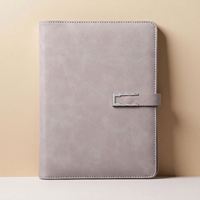 Cadeaux d'entreprise personnalisés, reliure à 6 anneaux en cuir PU, carnet de notes A5 à feuilles mobiles, 80 feuilles, couverture en PVC/tissu/PP