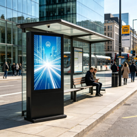 Kiosco de Señalización Digital LCD para Exteriores de 75 Pulgadas, Tótem IP66 con Brillo de 3000nit, Sistema Operativo Android/Windows, Anti-UV, para Parques, Aeropuertos y Comunidades