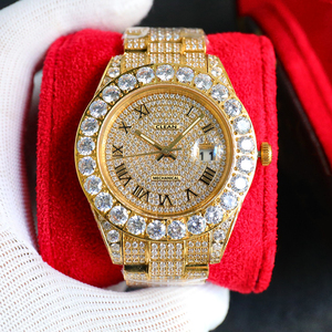 Hip Hop Iced Out VVS1 Reloj Moissanite Cristal de zafiro de lujo Movimiento automático Relojes de diamantes Pass Diamond Tester - Product Image 2