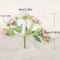 Backdrop Bunga Peony Sutra 5D Berkualitas Tinggi dengan Alas Kain Putih untuk Pernikahan dan Pesta Pengantin