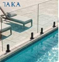 Support de verre en aluminium robuste de qualité supérieure, résistant à la corrosion, pour clôtures de balcon et de piscine modernes.