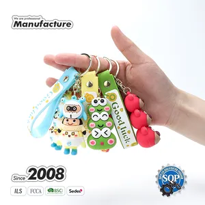 High Quality 3d Soft Pvc Cute Promotional Keychains And Carabiners Custom 3d Anime Rubber Pvc Keychain