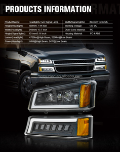 Faro Delantero LED DOT para <span class=keywords><strong>Chevrolet</strong></span> Silverado 1500 2500 HD <span class=keywords><strong>3500</strong></span> 2003 2004 2005 2006 2007 Classic, Accesorios para <span class=keywords><strong>Chevrolet</strong></span> Avalanche <span class=keywords><strong>Pickup</strong></span> - Product Image 2