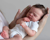 Poupée Bébé Reborn Fille Silicone Doux Haut de Gamme 20 Pouces, Jouet Interactif Bibble pour Tout-Petit, Nouveau-Né Réaliste, Pas Cher, Style Ever After