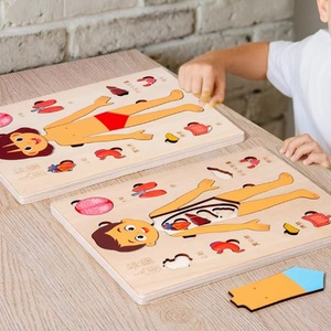 Divertido Juego de Rompecabezas Educativo Multicapa para Niños y Niñas, Rompecabezas de la Estructura Corporal, Tablero de Cognición Cerebral, Popularización de la Ciencia - Product Image 5