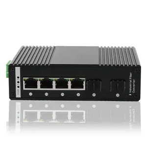 Instruction Commutateur réseau PoE 4 Gigabit L2 Commutateur Ethernet PoE industriel géré 2 SFP Liaison montante Rail DIN ERPS WEB SNMP VLAN CLI