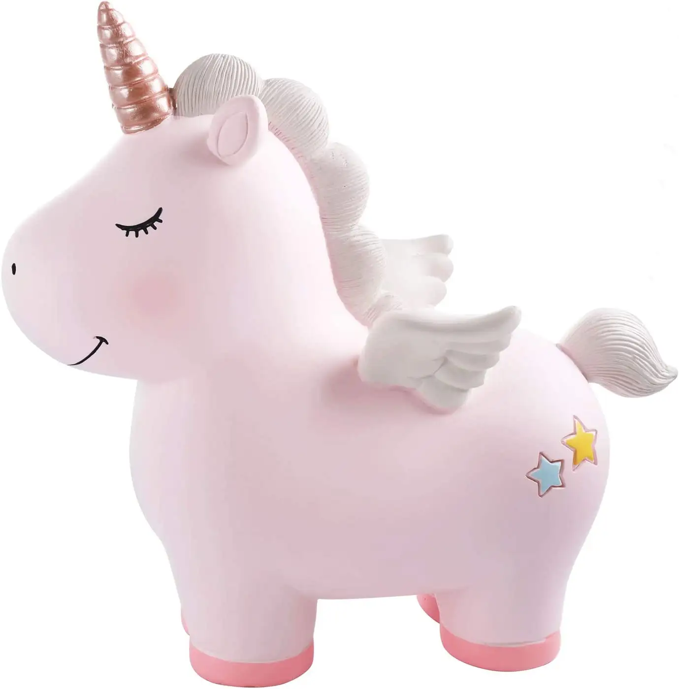 Lovely Rainbow Unicorn Piggy Bank Resin Unicorn Money Bank Coin Box Birthday Gifts