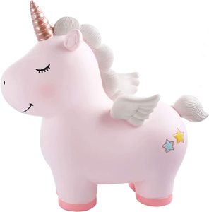 Jolie tirelire <span class=keywords><strong>licorne</strong></span> arc-en-ciel en résine, tirelire <span class=keywords><strong>licorne</strong></span>, boîte à monnaie, cadeaux d'anniversaire - Product Image 1