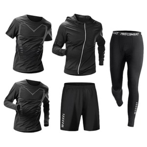 Combinaison de sport pour homme à séchage rapide, extensible, compressive, pour la course à pied, le basketball, le cyclisme - Product Image 5