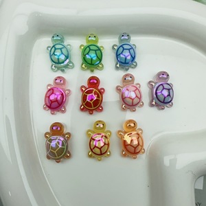 แม่พิมพ์เรซิ่นรูปเต่าเคลือบสีแบบอิเล็กโทรพลาสติก ขายดี พร้อมอุปกรณ์ตกแต่งเรซิ่นรูปเปลือกเต่าลายตารางออโรร่าใสขนาดเล็ก สำหรับตกแต่ง - Product Image 5