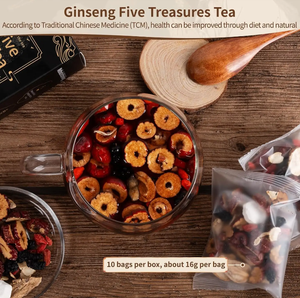 Erkek besleyici fonksiyonel çay <span class=keywords><strong>Ginseng</strong></span> Polygonatum Wolfberry beş hazineleri günlük sağlık enerji Boost canlılık - Product Image 3