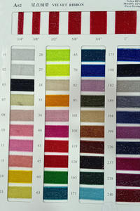 도매 단면 글리터 벨벳 리본 공급업체 벨벳 리본 - Product Image 6