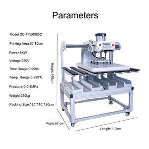 Machine de transfert thermique portable à double station à huit barres <span class=keywords><strong>pour</strong></span> la fusion des bords des sous-vêtements, des pantalons et des garnitures, <span class=keywords><strong>pour</strong></span> presse à plat pneumatique de vêtements - Product Image 3