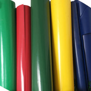 Bâche enduite de PVC de 500gsm 600gsm couverture de cargaison tricotée par chaîne <span class=keywords><strong>tente</strong></span> imperméable d'auvent de camion bâche industrielle de PVC d'<span class=keywords><strong>anti</strong></span> UV - Product Image 5