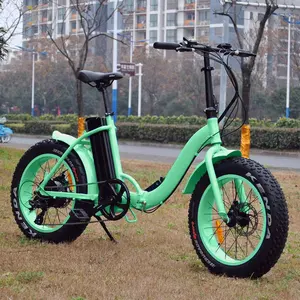 Bicicleta elétrica dobrável de 20 polegadas, pneus sólidos para ciclismo de montanha 500w e-bike 48v 15ah beach e neve