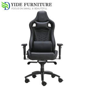 Nouvelle conception <span class=keywords><strong>2023</strong></span>, siège de <span class=keywords><strong>jeu</strong></span> pour ordinateur noir, siège de bureau ergonomique pivotant réglable en cuir - Product Image 3