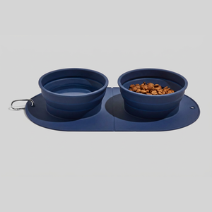 Mangkuk Perjalanan Hewan Peliharaan Silikon Lipat Model Love Style, Food Grade, Portabel, Tahan Air untuk Anjing Kucing, Logo Custom, Grosir MOQ 1000 - Product Image 3