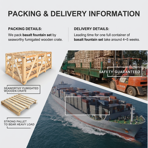 ขายส่งน้ำพุหินบะซอลต์ธรรมชาติแบบกำหนดเองสำหรับโครงการจัดสวน - Product Image 4