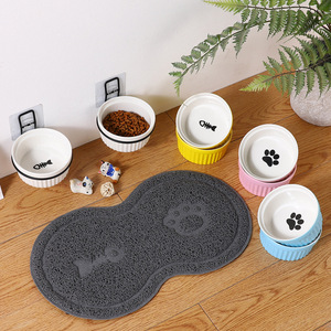 Pet Bowl Wall Mounted Ceramic Cat Dog Feeding Dish Anti Tipping For Cats And Small To Medium Dogs - Product Image 2