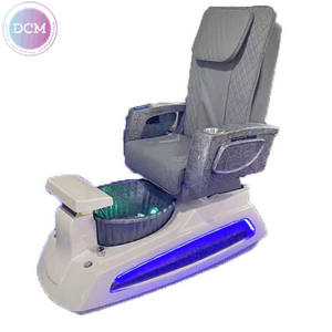 2025 nouveau modèle Pedi chaise Massage + pied + bain + chaise gris Spa chaise de pédicure avec Massage et lumières bassin à bulles - Product Image 2