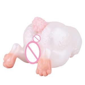 Masturbador Masculino de Doble Canal Estilo Conejo de Fantasía, Juguete Erótico de Silicona Inspirado en Animales para la Vida Sexual Masculina - Product Image 1