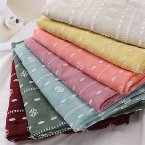 Jilbab Segi Empat Katun Bubble Berkualitas Tinggi Grosir, Motif Polkadot Putih Polos, Selendang Panjang, Syal Etnik Wanita, Tudung - Product Image 2