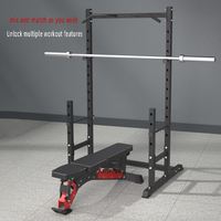 Machine de musculation multifonctionnelle en acier durable, demi-squat et rack de musculation, presse pectorale, entraîneur de musculation à domicile KP PRO