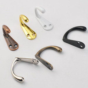 Ganchos para ropa antiguos de aleación de zinc, resistentes al óxido, para puerta de armario, ganchos decorativos para el hogar, forma rectangular - Product Image 1