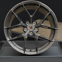 VeroX HF-5 Stil Yan Frezeli Y-Çubuklu Dövme Jantlar Fırçalanmış Gunmetal 18-24 İnç 5x112 5x114.3 5x120 Porsche BMW Audi Tesla için