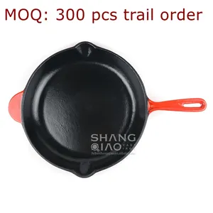 Egg Frying Pan Kitchen Cookware Steak Fry Pans Colorful Enamel Cast Iron Frying Skillet Pan