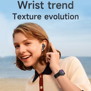 Nieuwe D8Pro <span class=keywords><strong>2</strong></span>-in-1 Smartwatch voor heren en dames met draadloze oordopjes, BT-muziek, hartslagmeter en siliconen hoesje. - Product Image 3