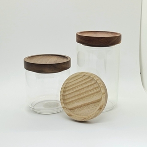 Costom 50ml 100ml 3ooml Borosilicate Airtight Spice Food Storage Container With Food Grade Solid Bamboo Lid - Product Image 4