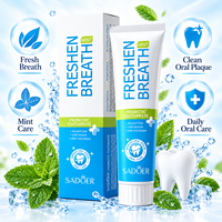 Dentifrice Probiotique en Gros OEM & ODM 120g Haleine Fraîche Nettoyage en Profondeur Élimine les Taches Blanchiment des Dents Soin Bucco-dentaire Barre de Traitement