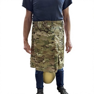 Kilt tactique camouflage pour homme avec poches cargo, en polyester, coupe classique - Product Image 1