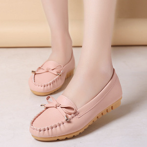 IStapromo Gifts Ballerines en cuir pour femme, à nœud, avec bout imprimé, semelle intérieure légère en PU, design imprimé - Product Image 3