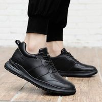 Sneakers da uomo in pelle scarpe da ascensore nere Slip on per aumentare l'altezza scarpe da uomo di lusso 6/8CM alla moda scarpe Casual