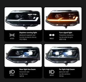 MJ pour Volkswagen VW <span class=keywords><strong>Multivan</strong></span> <span class=keywords><strong>T5</strong></span> Transporter phares LED <span class=keywords><strong>2010</strong></span> 2015 lampe frontale mise à niveau T6 phare LED DRL lumière avant - Product Image 4
