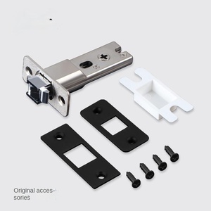 Serrure de porte coulissante en acier inoxydable vis à cavité carrée dissimulée raccord coulissant entrée double tour serrure de porte de poche coulissante - Product Image 3