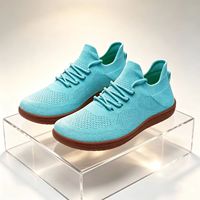 Chaussures de sport unisexes en tricot à enfiler, respirantes, semelle plate en caoutchouc, légères, pour la salle de sport, la randonnée, le camping et la marche quotidienne en plein air