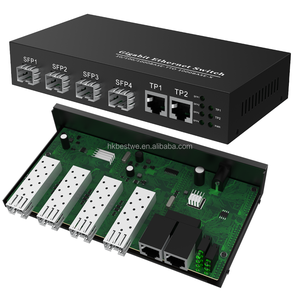 Proveedor Chino de Conversor de Medios Ethernet Gigabit a SFP de 1000Mbps con 4 Puertos de Fibra y 2 RJ45, Transceptor Ethernet - Product Image 3