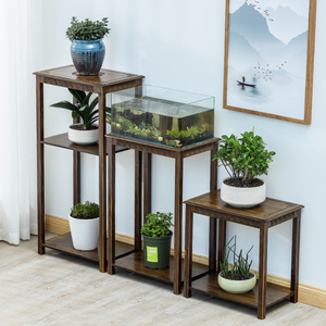 Support à fleurs de style chinois Yaoda 50x33x50/75/100cm, multifonctionnel, pour salon, balcon, plantes, aquarium - Product Image 1
