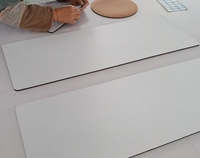 Grand tapis de jeu blanc uni tapis de souris feuille de caoutchouc rouleau en vrac tapis de souris matériel impression par sublimation