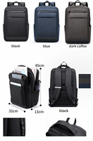 Tas Ransel Oxford Hitam Fashion Unisex Anti Maling Kapasitas Besar Ringan Kompartemen Laptop Pegangan Lembut-Tahan Air