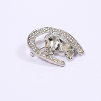 Broche en alliage de zinc de haute qualité, pas cher, avec strass blancs en forme de tête de cheval
