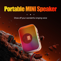 Speaker BT nirkabel Mini portabel luar ruangan pengeras suara mobil sistem Audio Subwoofer modis mendukung TF/pemutaran USB