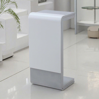 Bureau d'accueil moderne et minimaliste haut de gamme pour hall d'entreprise – Meilleure vente, haute résistance, noir
